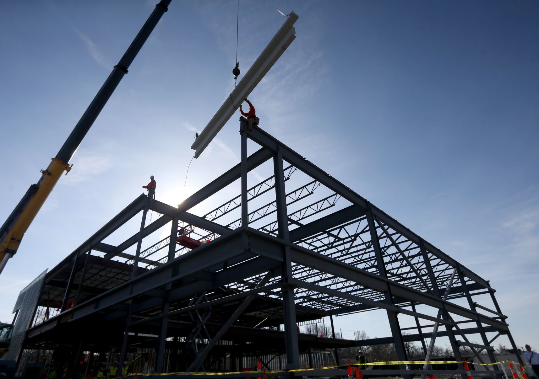 Topping out ceremony at Teen Center in Ferguson